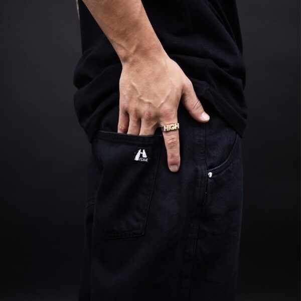 Jeans Pants Logo Line Black - Image 6