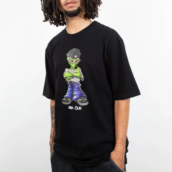 Alien High & ÖUS T-Shirt Black - Image 4