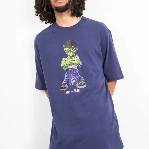 Alien High & ÖUS T-Shirt Navy - Image 4