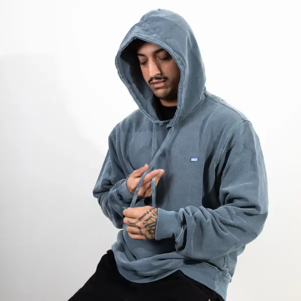 Hoodie Patch Washed Navy - Imagem 6