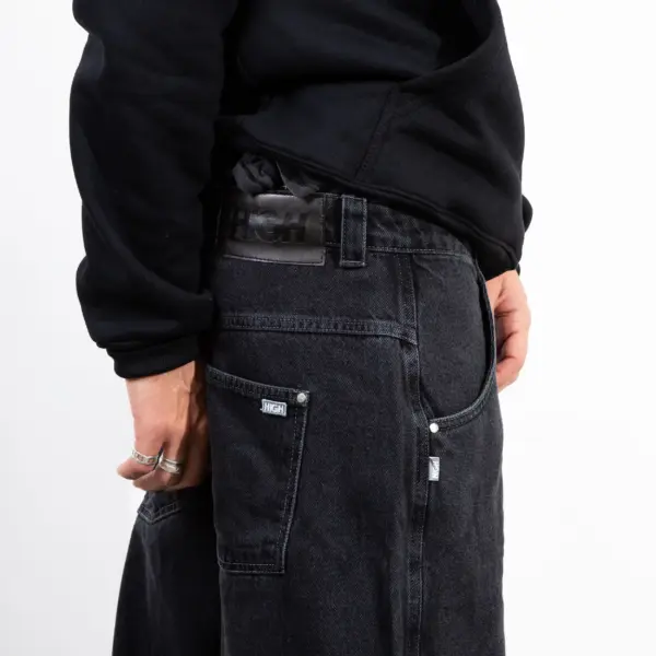 Denim Pants H-Line Washed Black - Imagem 7