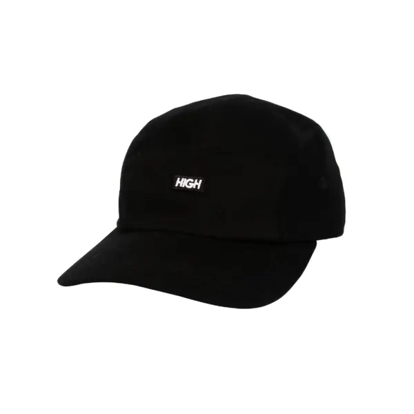 Twill 5 Panel Patch Black