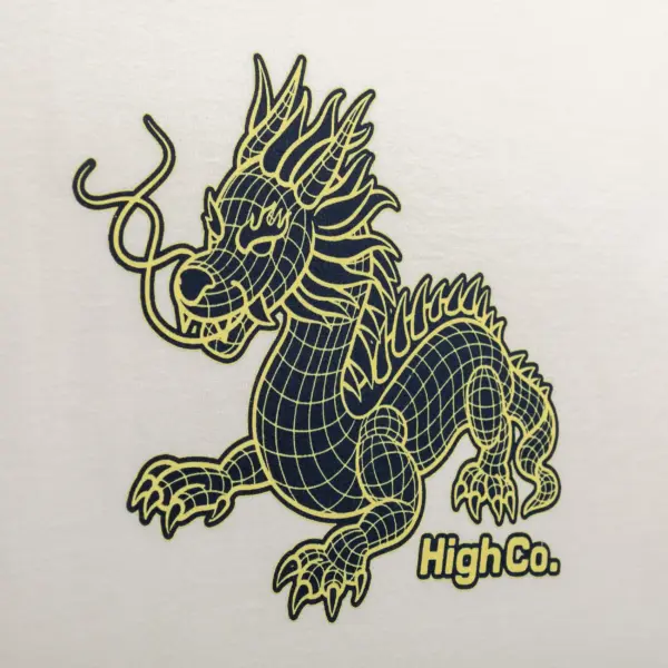Tee Night Dragon White - Imagem 4
