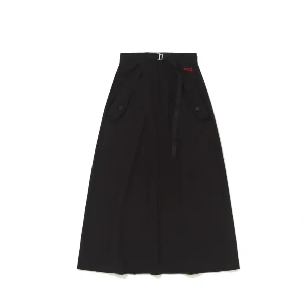 Oversized Nylon Skirt Black